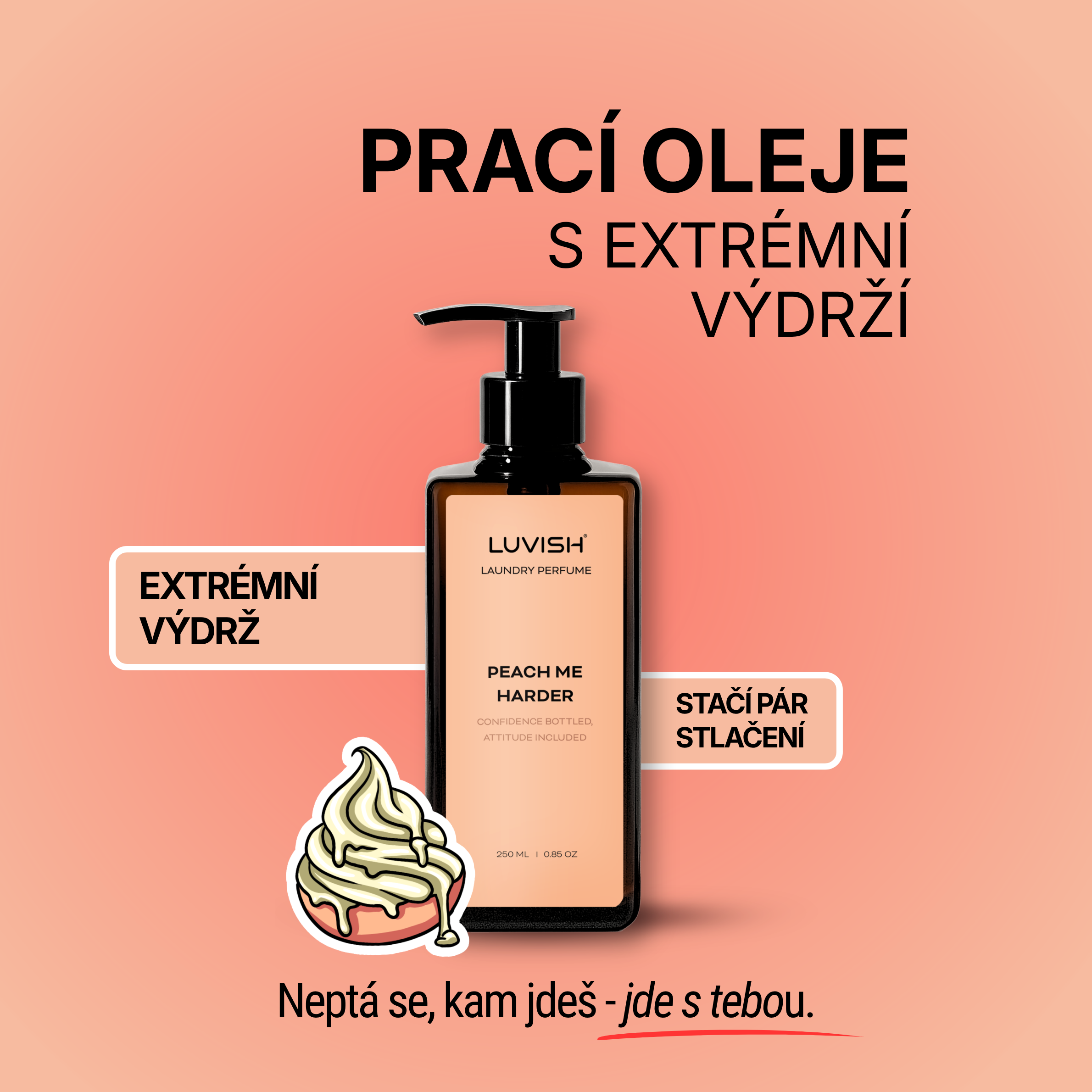 PEACH ME HARDER - Washing oil
